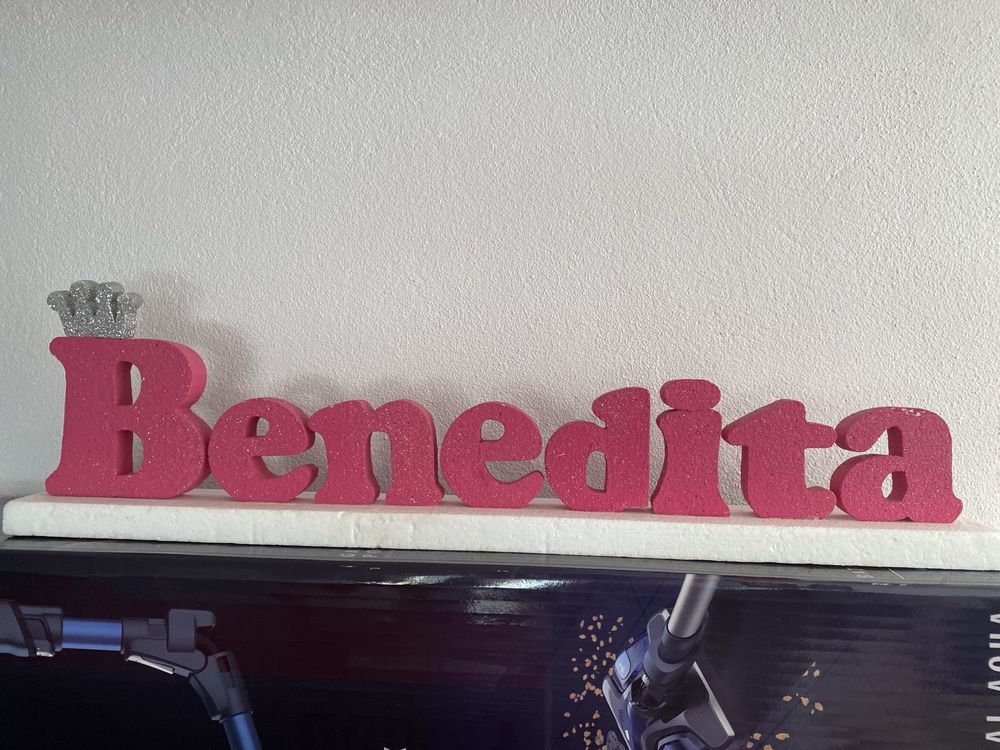 Letras em esferovite-Benedita/Batizado