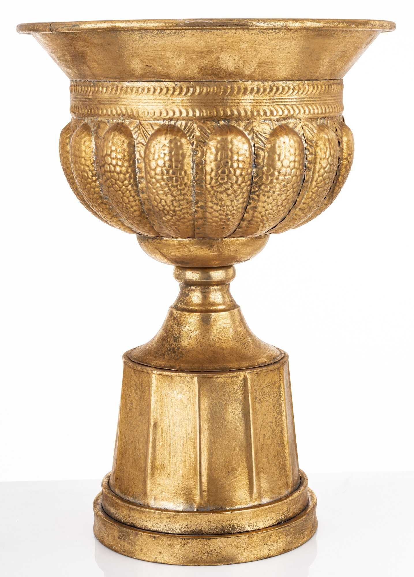 Wazon Osłonka Doniczka Metalowa Antyczna Puchar Kielich 57 cm. 175640