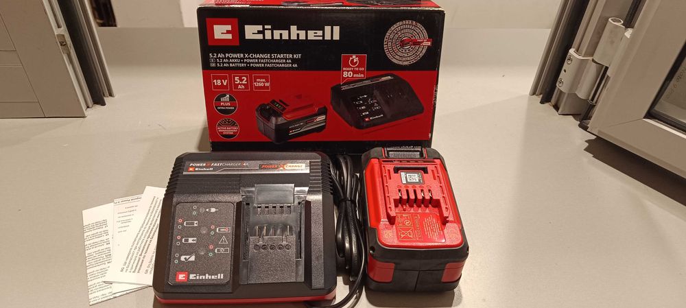 Zestaw Startowy: Akumulator Einhell 18V 5.2Ah + Zasilacz