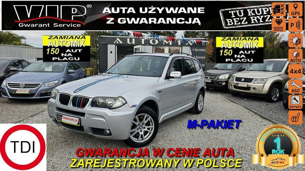 BMW X3 LIFT/M-Pakiet ,SUPER STAN!Piękna skóra,Nawigacja,GWARANCJA,Zamiana