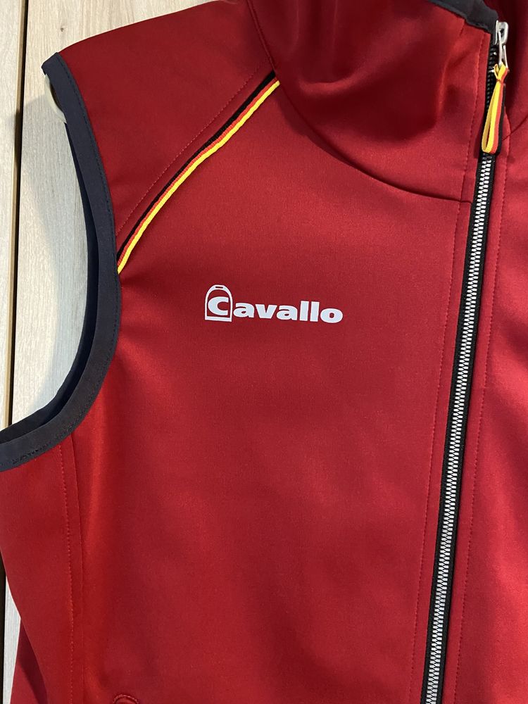 Cavallo 40 damska czerwona  kamizelka jeździecka konie soft shell