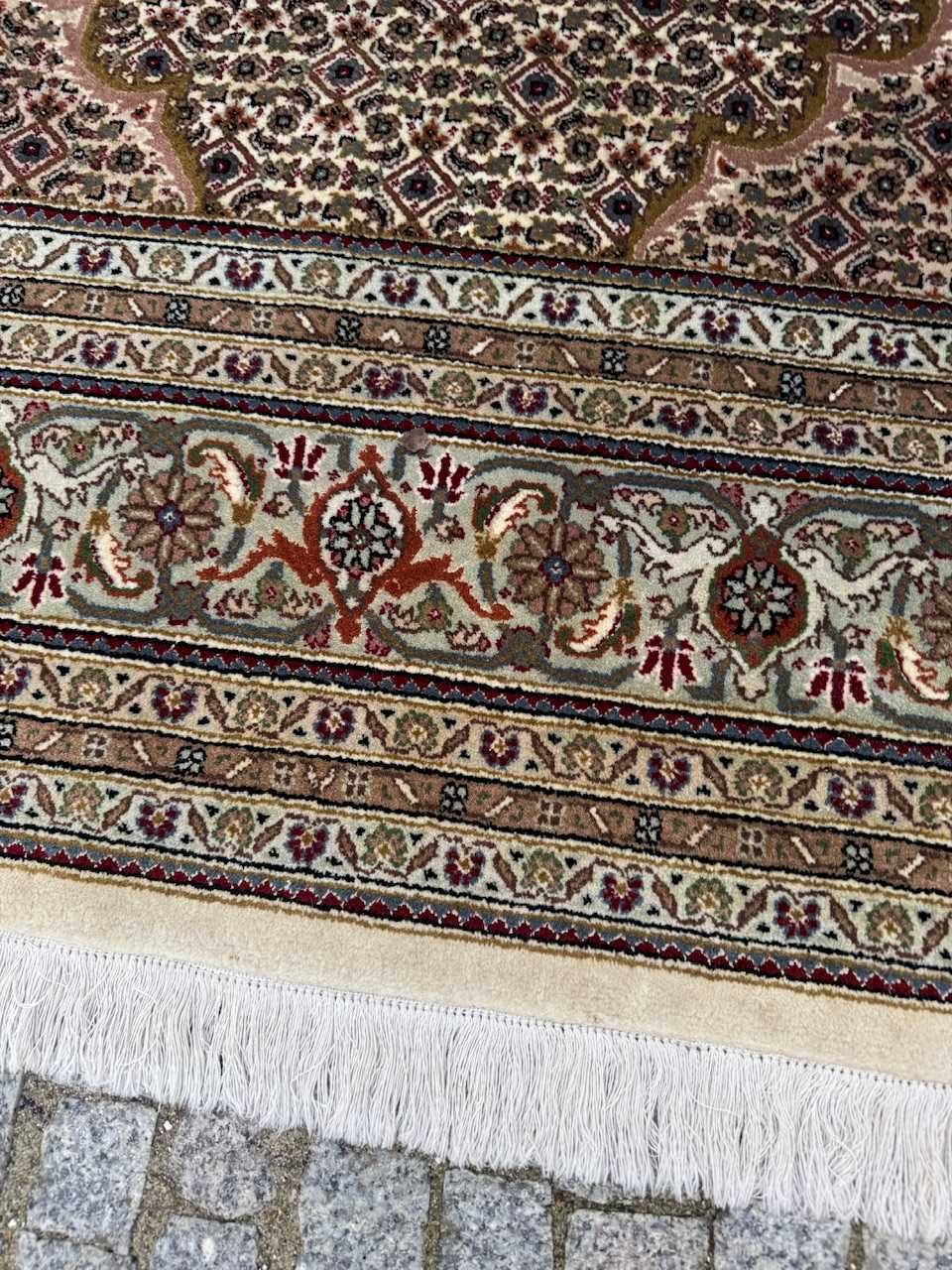 Kaszmirowy r.tkany dywan perski Tabriz z jedwabiem 320x220 gal. 34 tys