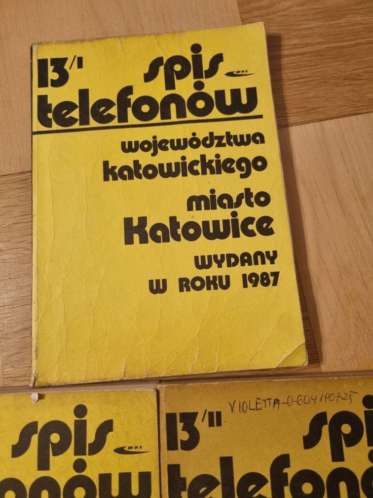 Książki telefoniczne woj katowickie 1987/88.