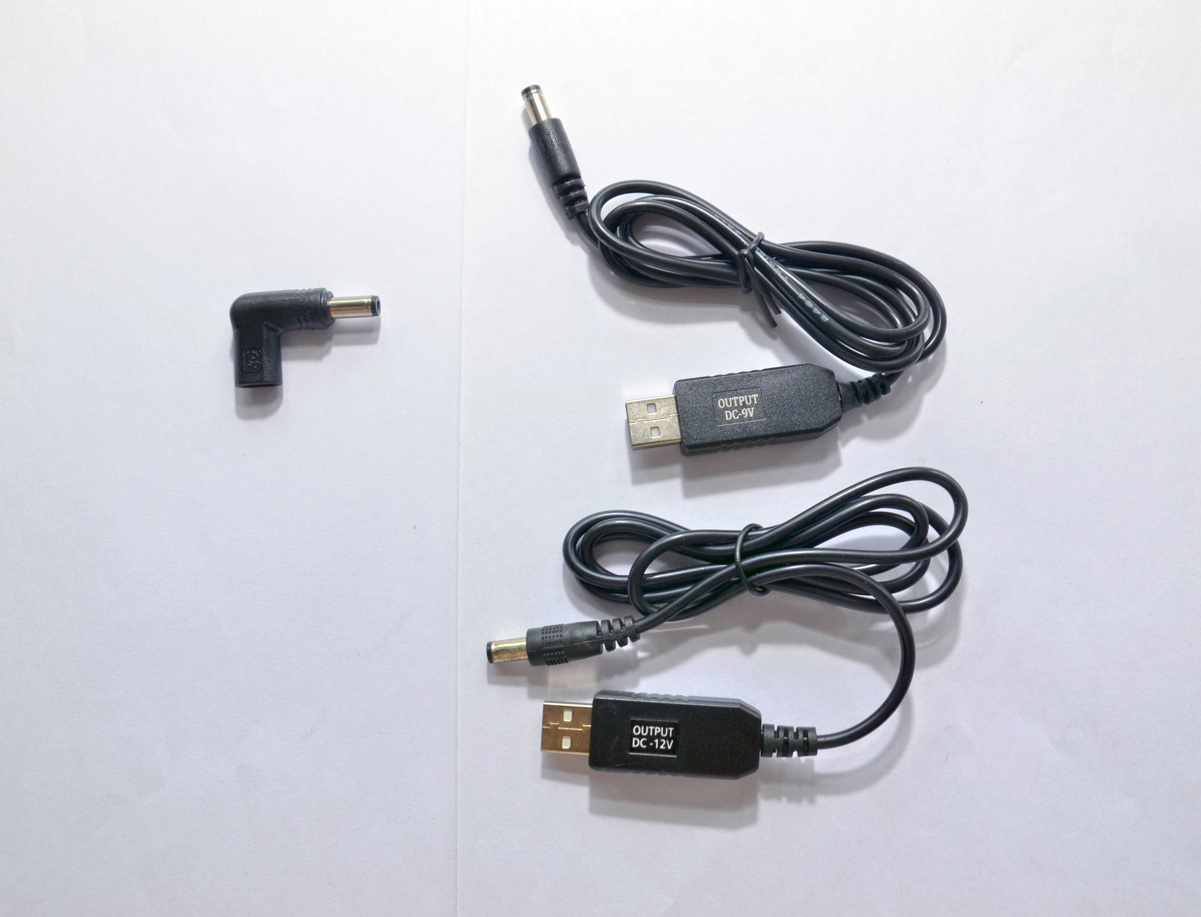 USB кабель живлення роутера і ONU від павербанку 5-9V 5-12V DC 5.5х2.1