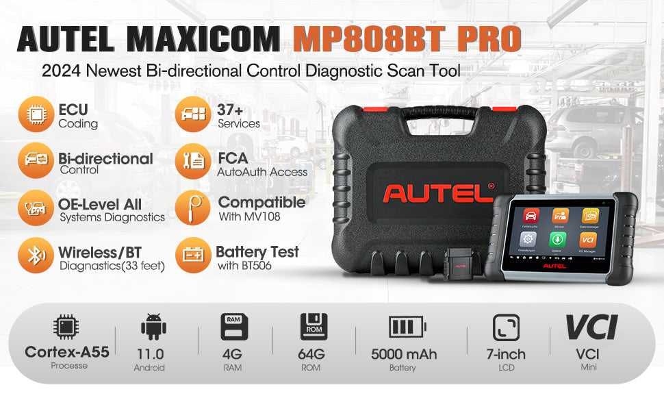 Autel MaxiPRO MP808BT PRO Máq Diagnóstico OBD 36 Funções (NOVO)