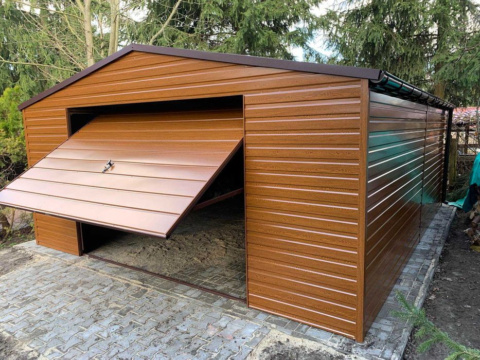 Garaże blaszane drewnopodobne lub w kolorze, producent niskie ceny