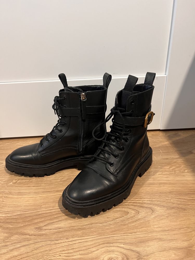Skórzane buty Zara