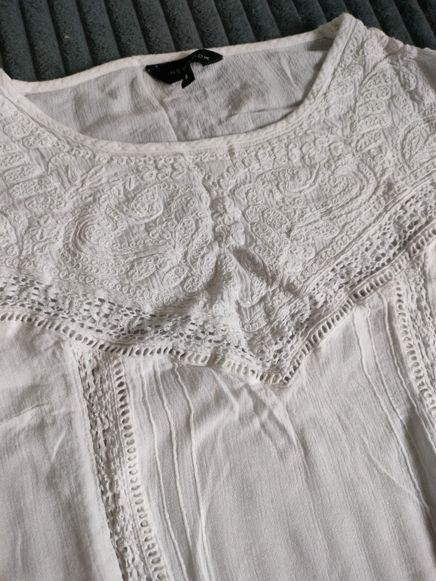 Biała zwiewna koszula damska rozmiar S