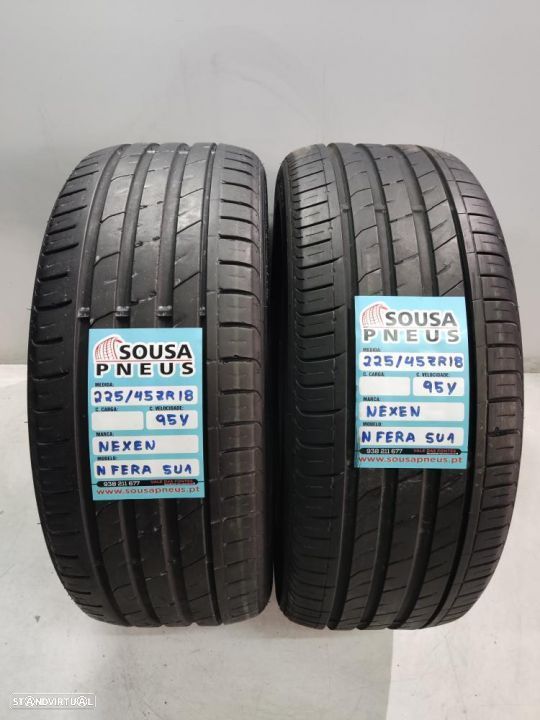 2 pneus semi novos 225-45r18 nexen - oferta dos portes