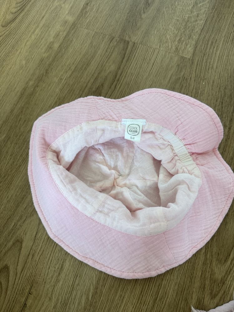 Czapeczka kapelusik muślinowy cool club r.52