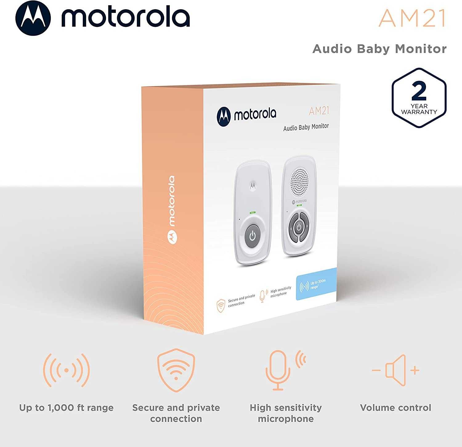 радіоняня  Motorola Baby  з технологією DECT, білий