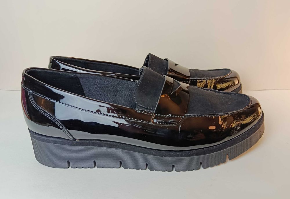 Czarne masywne mokasyny damskie Graceland r.42