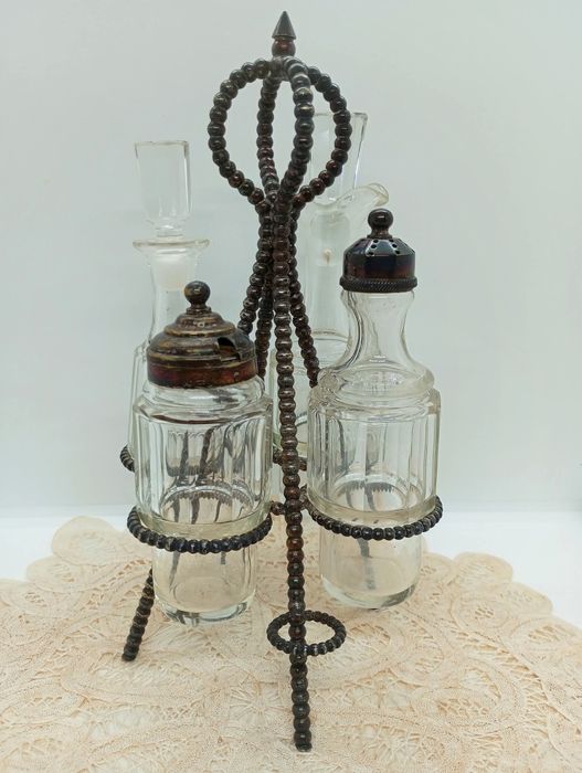 Антикварний крует судок підставка для спецій прянощів