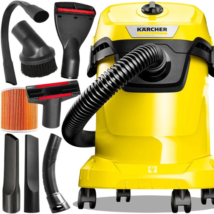 Nowy Odkurzacz Przemysłowy Bezworkowy Wd3 Karcher Komplet Ssawek Zesta