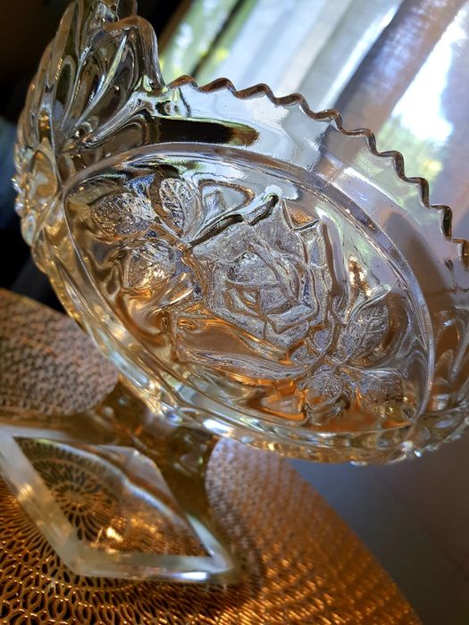 Żardiniera Ząbkowice,  róża, PRL, Vintage