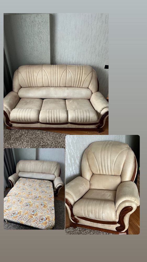 Продам диван + крісло б/у
