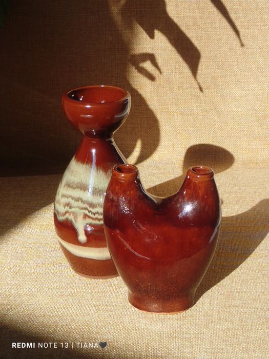 Wazon 2 szt ceramika ludowa PRL Cepelia/Reflex