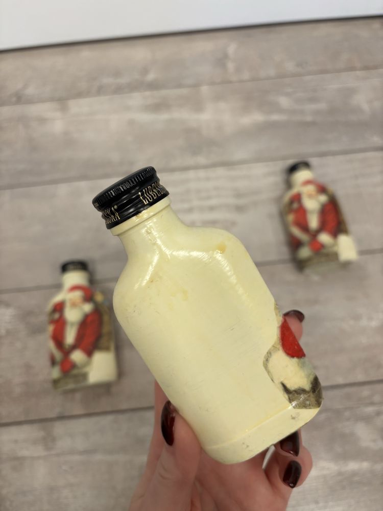 Butelka piersiówka 100 ml decoupage Mikołaj święta