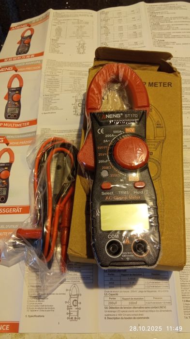 Мультиметр токовые клещи aneng st170