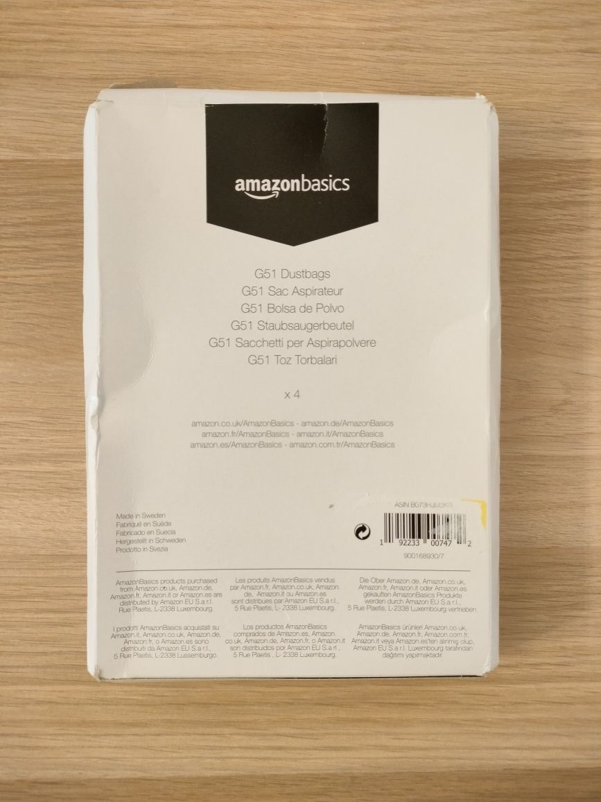 Amazon Basics - Worki do odkurzacza G51 z kontrolą zapachu, 4 sztuki