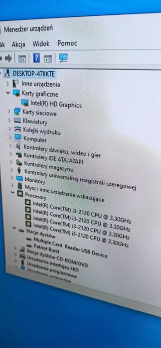 Komputer HP Pro 3500  i3-2120 3.3Ghz SSD 120GB+hdd 500GB 8GB RAM