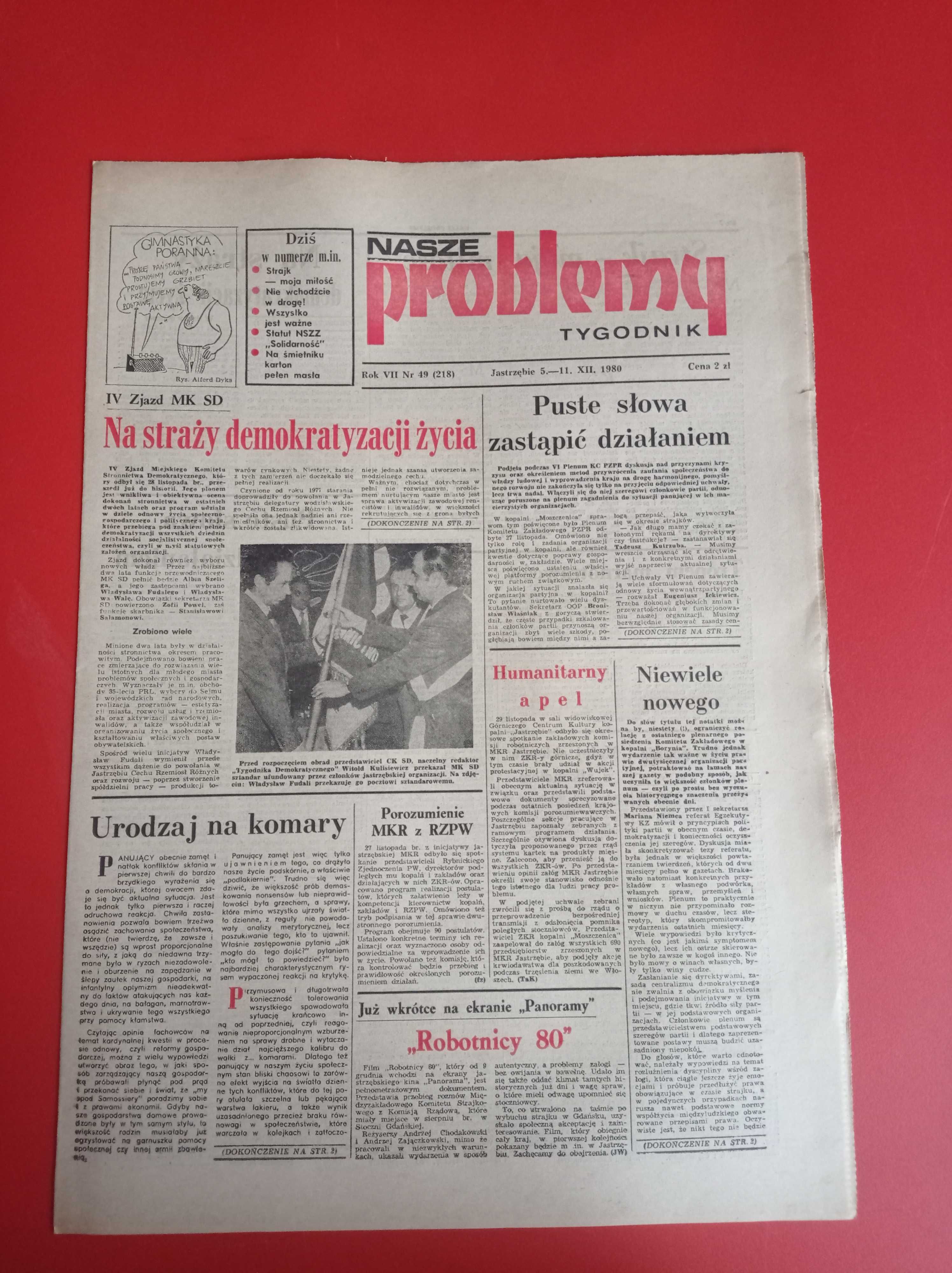 Nasze problemy, Jastrzębie, nr 49, 5-11 grudnia 1980