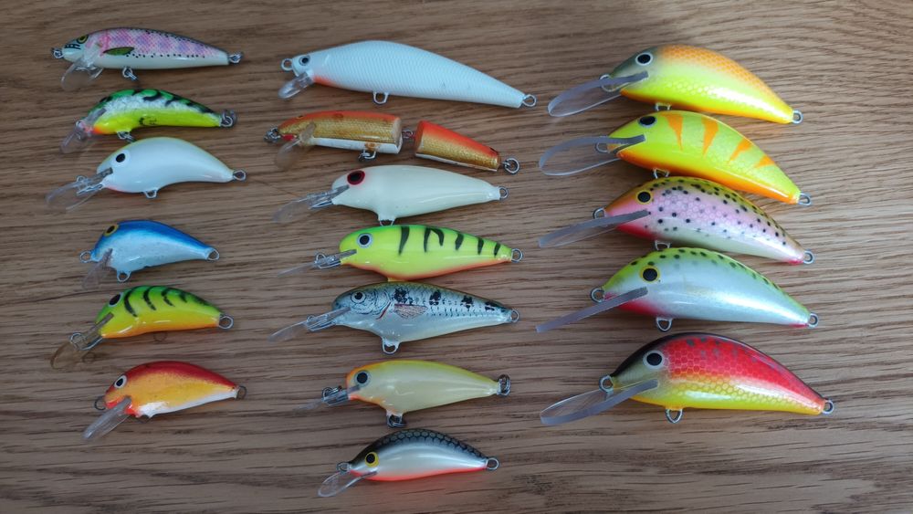 Zestaw woblerów rapala I inne