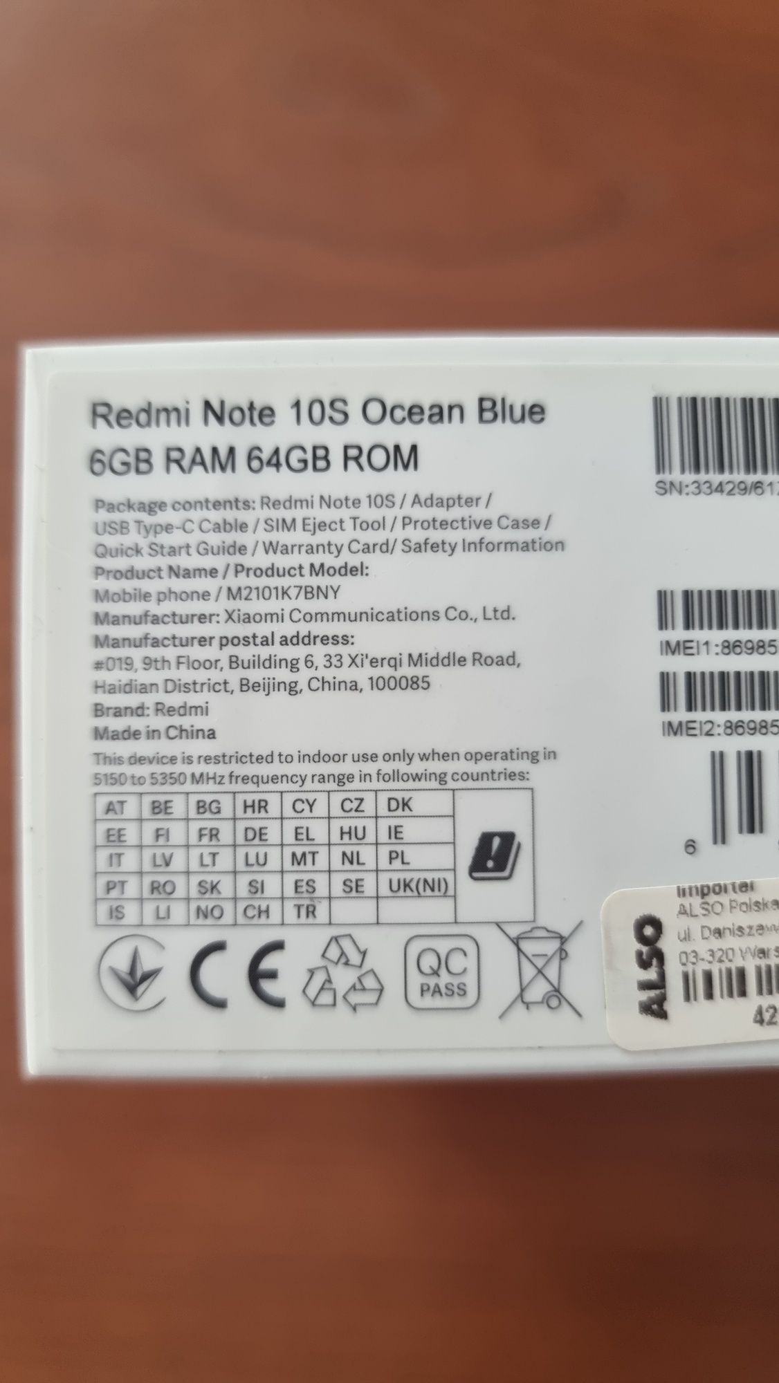 Smartfon Redmi Note 10S