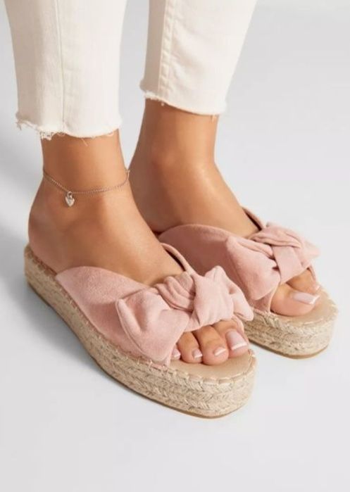 Klapki damskie na koturnie rozmiar 40