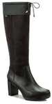 CLARKS Kozaki damskie LondonTown GTX czarne skórzane GORE-TEX 36