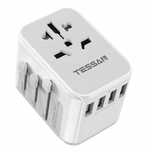 Uniwersalny adapter podróżny, międzynarodowy zasilacz TESSAN 2