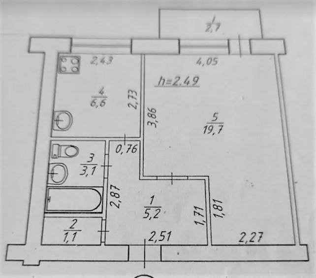 Продаж 1-кімнатної квартири вул.І.Сірка | біля Вісти | ЦЕГЛА | 38.4 м²