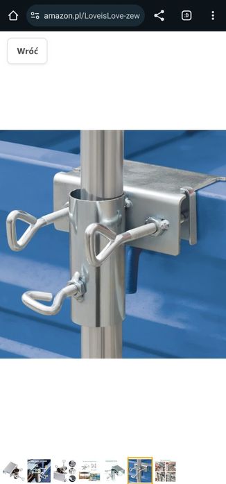 Zacisk na parasol zewnętrzny uchwyt na parasol do balustrady balkonowe