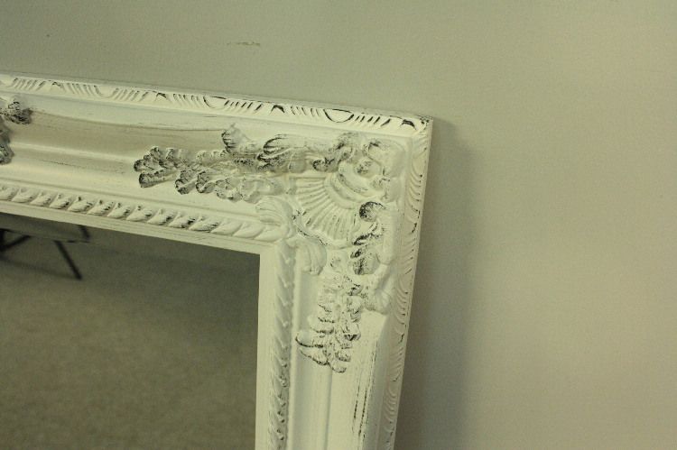 Lustro w Białej Ramie- Glamour 88cm x 68 PROMOCJA