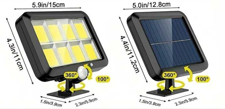 Lampa solarna , uliczna , czujnik ruchu , zmierzchu , zestaw 2 lampy