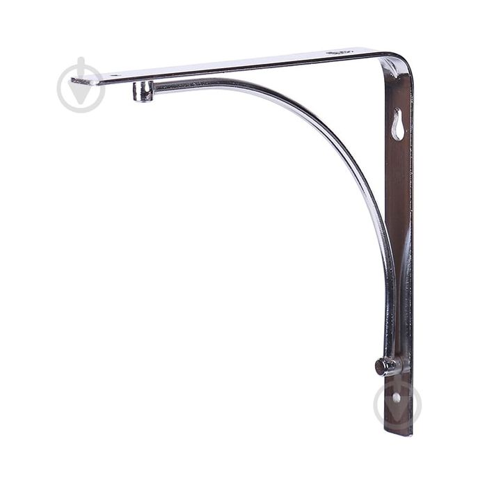 Уголок кронштейн декоративный арочный 200x200 мм хром