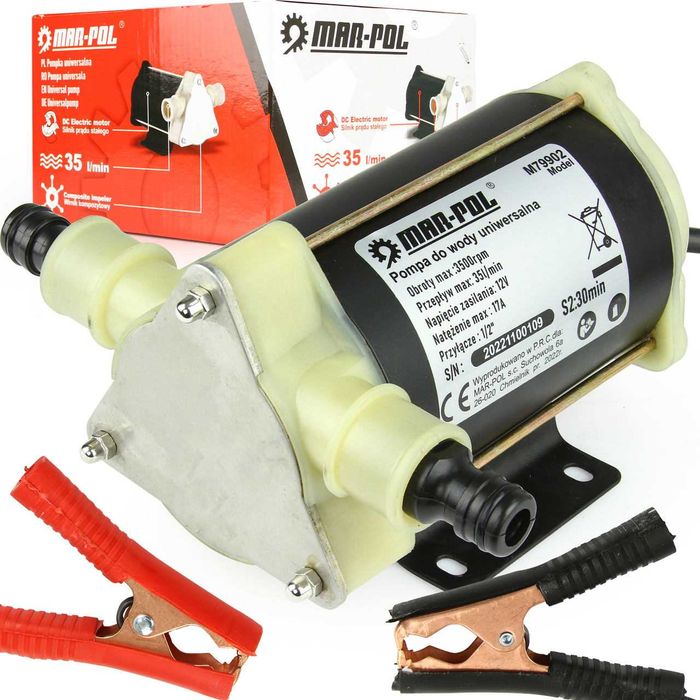 Pompka uniwersalna do wody oleju 12V 1/2" cala