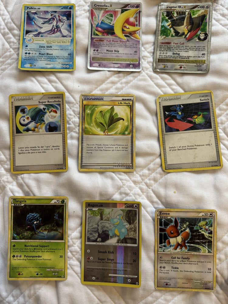 Cartas de Pokemon antigas Verdadeiras