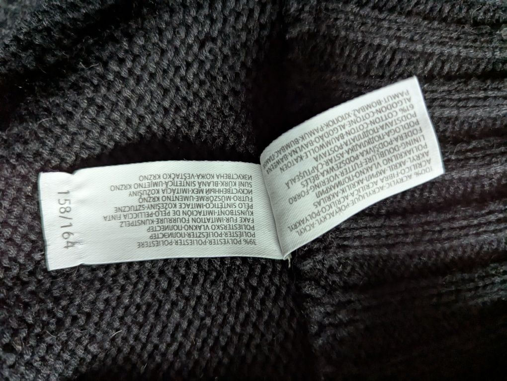 kamizelka sweter sztuczne futro m/l