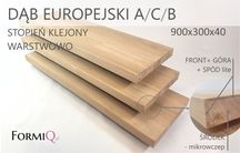 Stopnie dąb europejski A/C/B 900x300x40