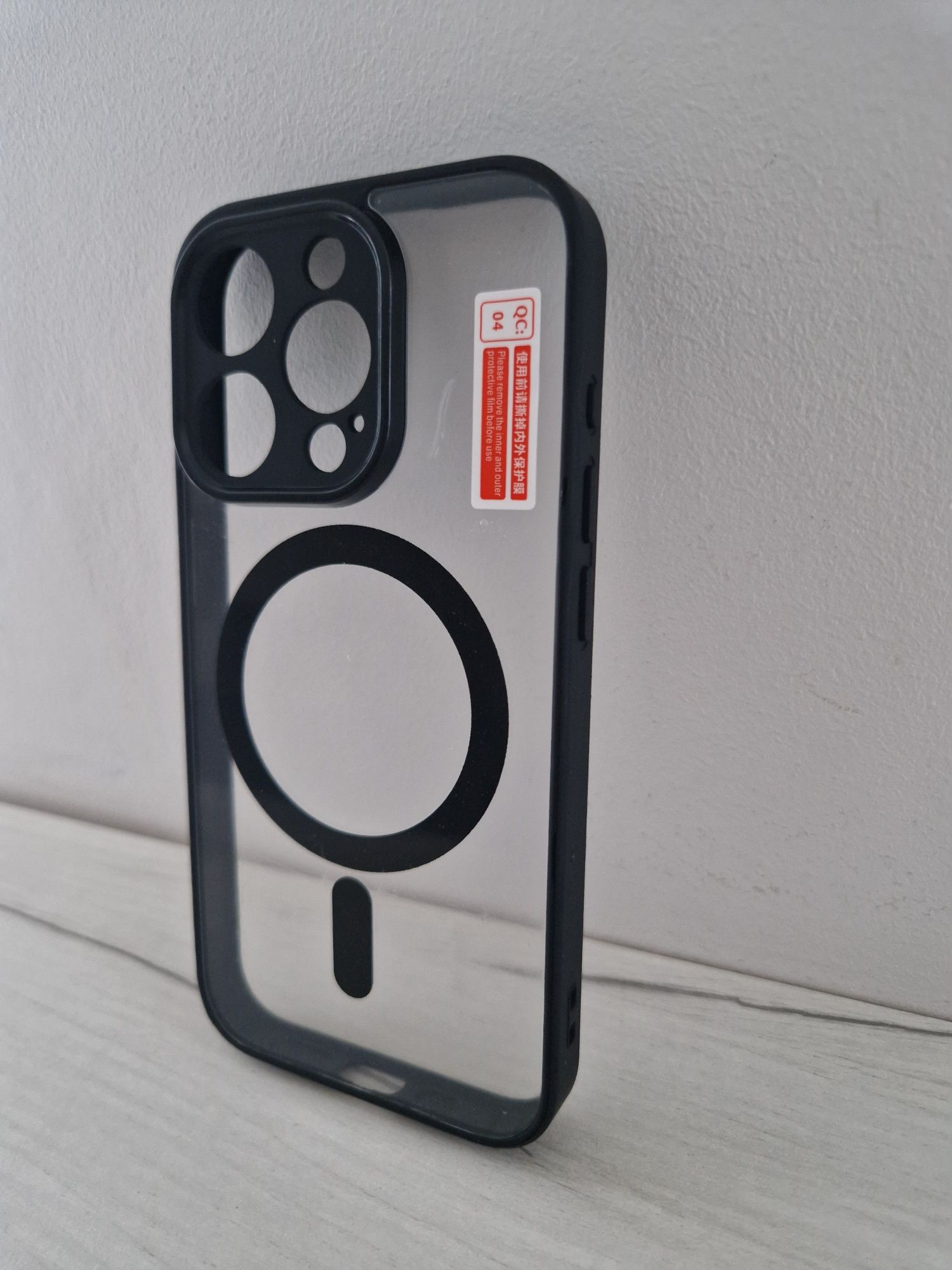 Acrylic Color Magsafe Case do Iphone 15 Pro czarny