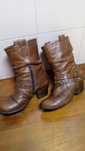 Bota de pele camel n.37