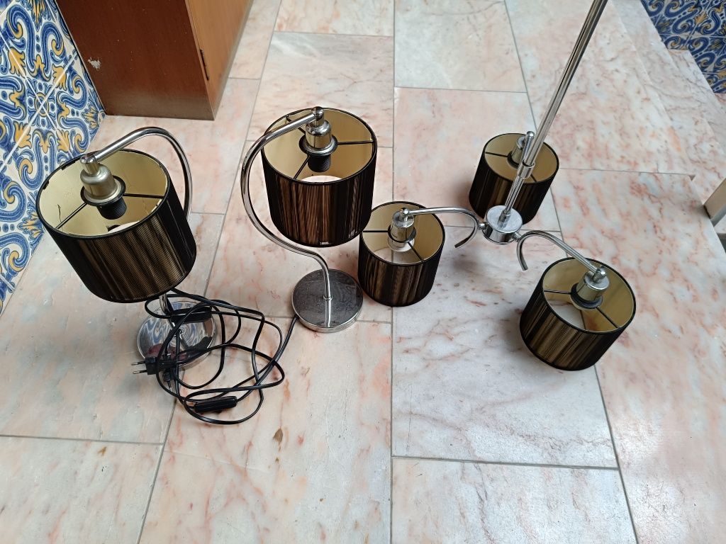 Conjunto de candeeiros de quarto