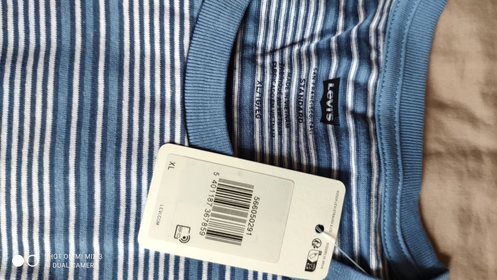 Levi's t-shirt w niebiesko-białe paski rozm XL
