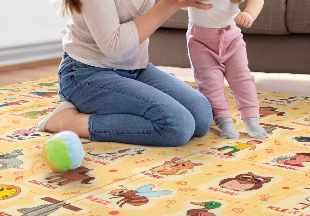 Mocna Bezpieczna XXL Mata Edukacyjna Piankowa Dwustronna +GRATIS Torba