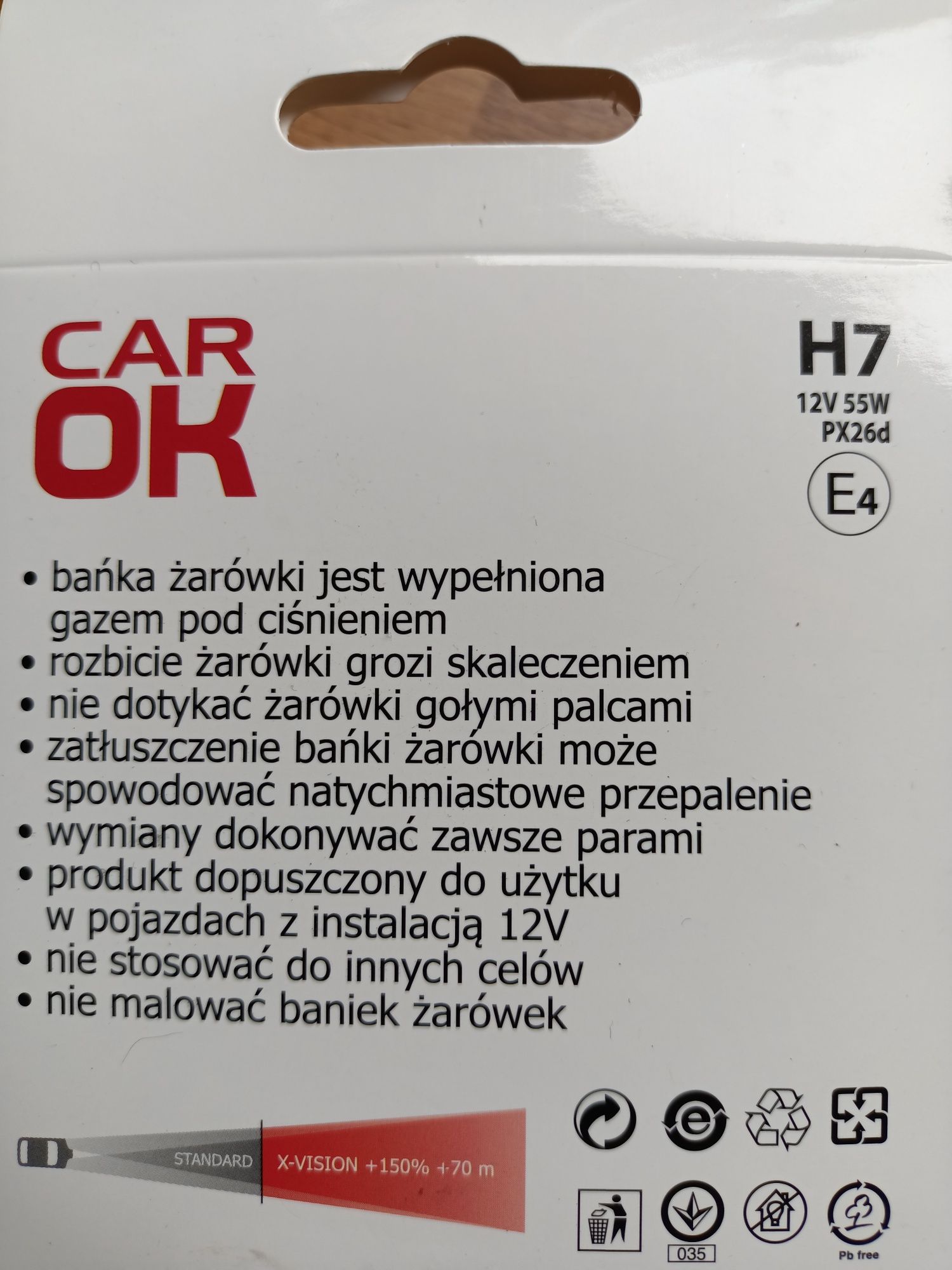 Żarówki samochodowe H7 X-VISION Nowe!