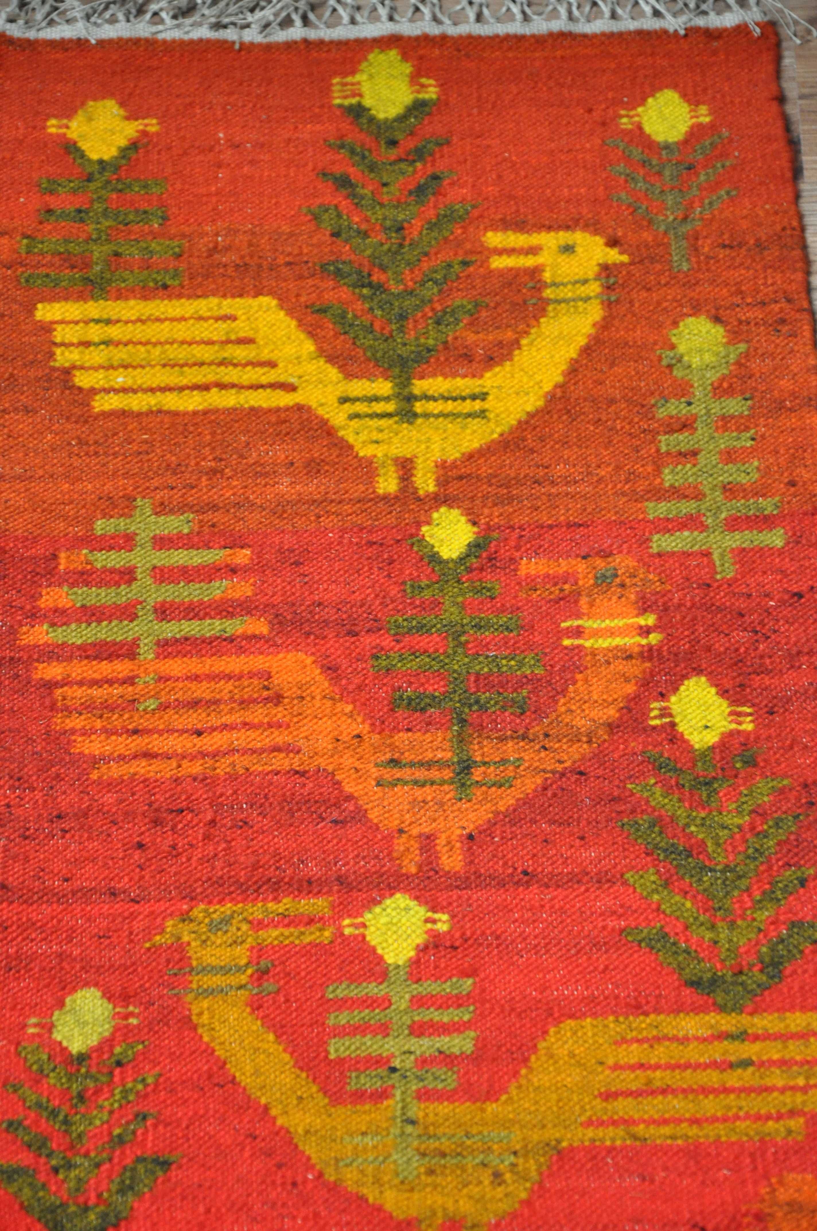 kilim ,, Wodna kurka'' M. Bujakowa ZWW CEPELIA retro PRL UNIKAT !
