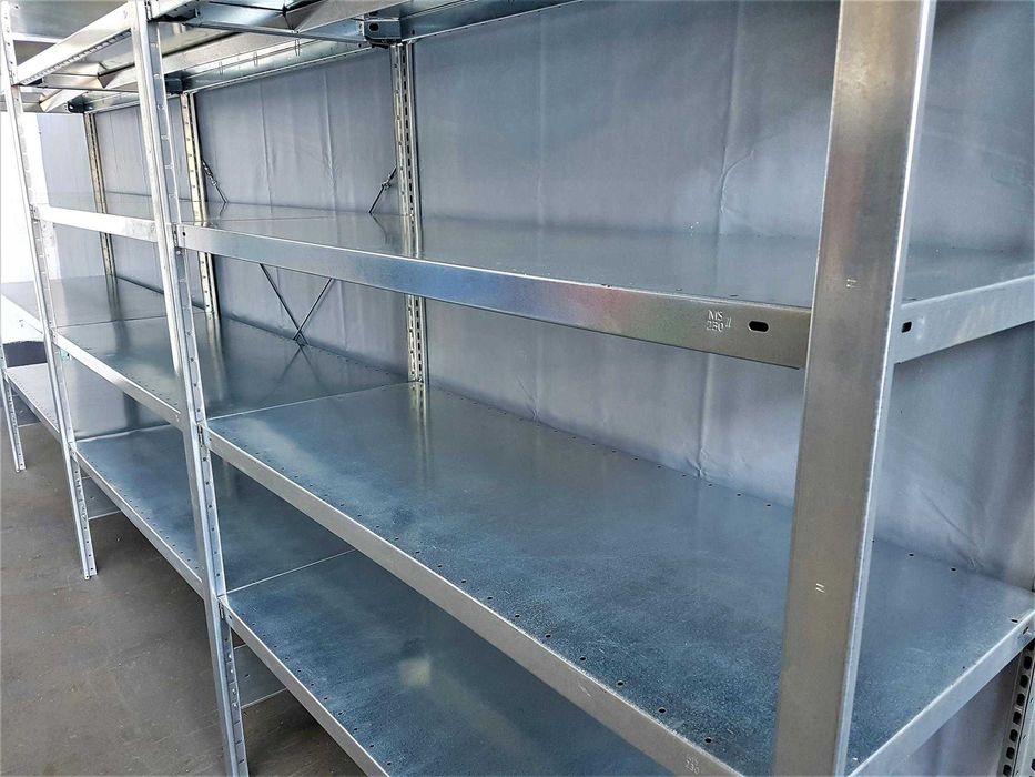 Regał Magazynowy 64x185x400/12p Metalowy Ocynk Garaż Piwnica Warsztat