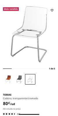 Cadeira transparente IKEA