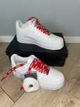 AF1\Powietrze*airDamskieNikeForce1SupremeWhite UnisexTrampki Rozm.43